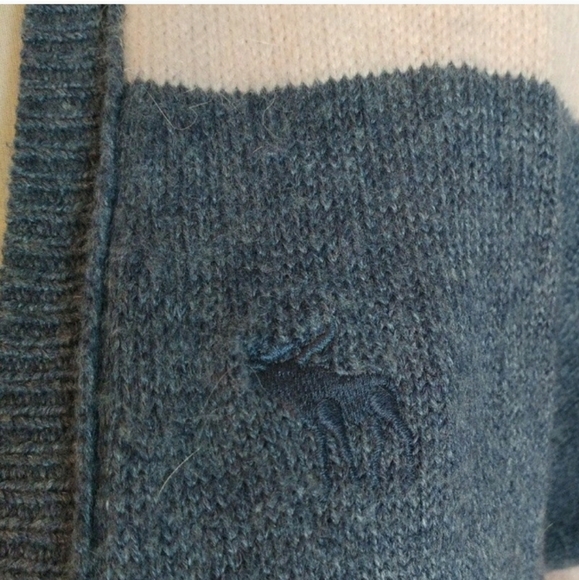 Y2K ABERCROMBIE & FITCH CARDI PINK AND BLUE STRIPE MEDIUM WOMENS - Picture 4 of 7